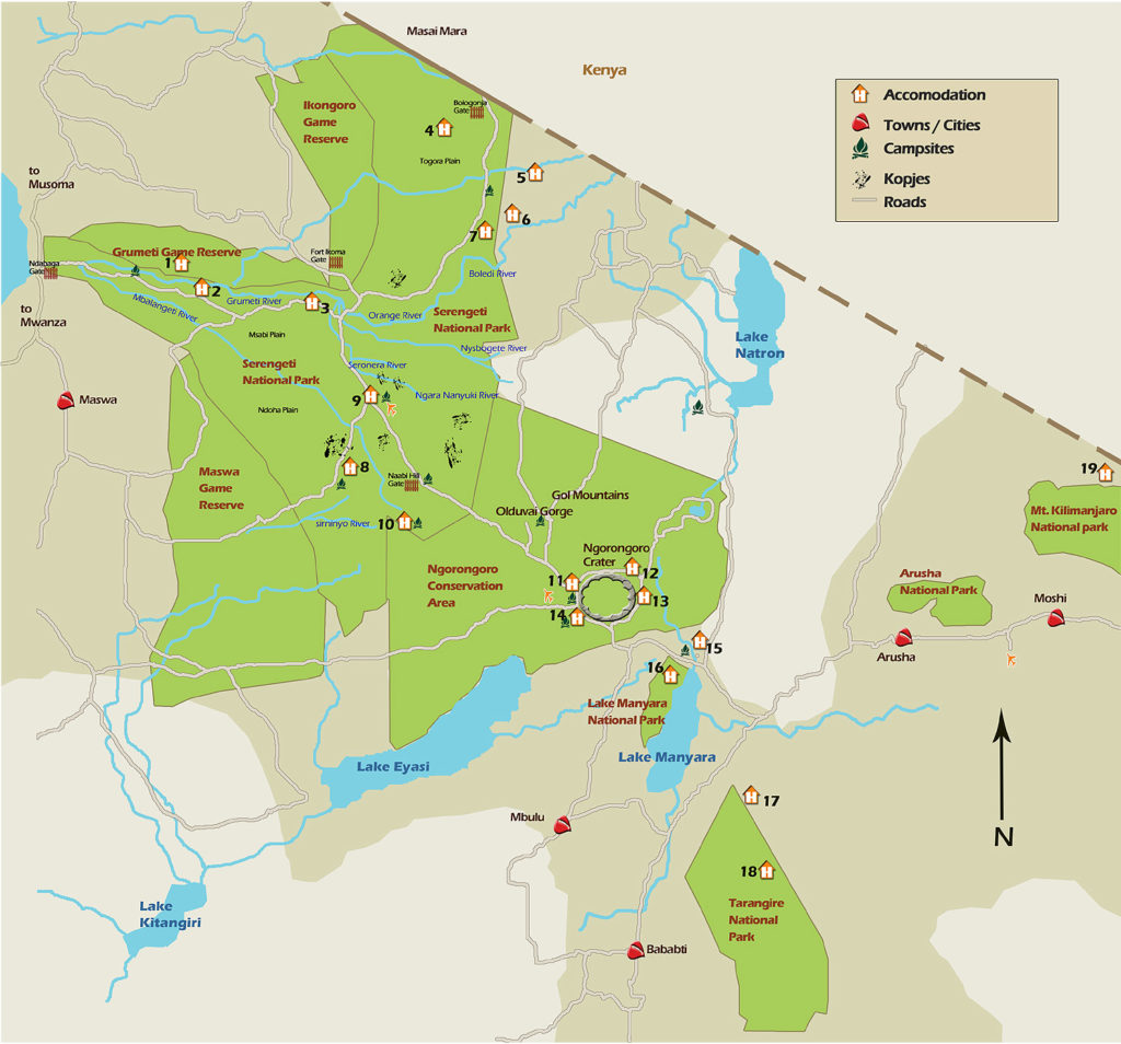 Tanzania: The Northern Circuit Safari Map | Travel Blog