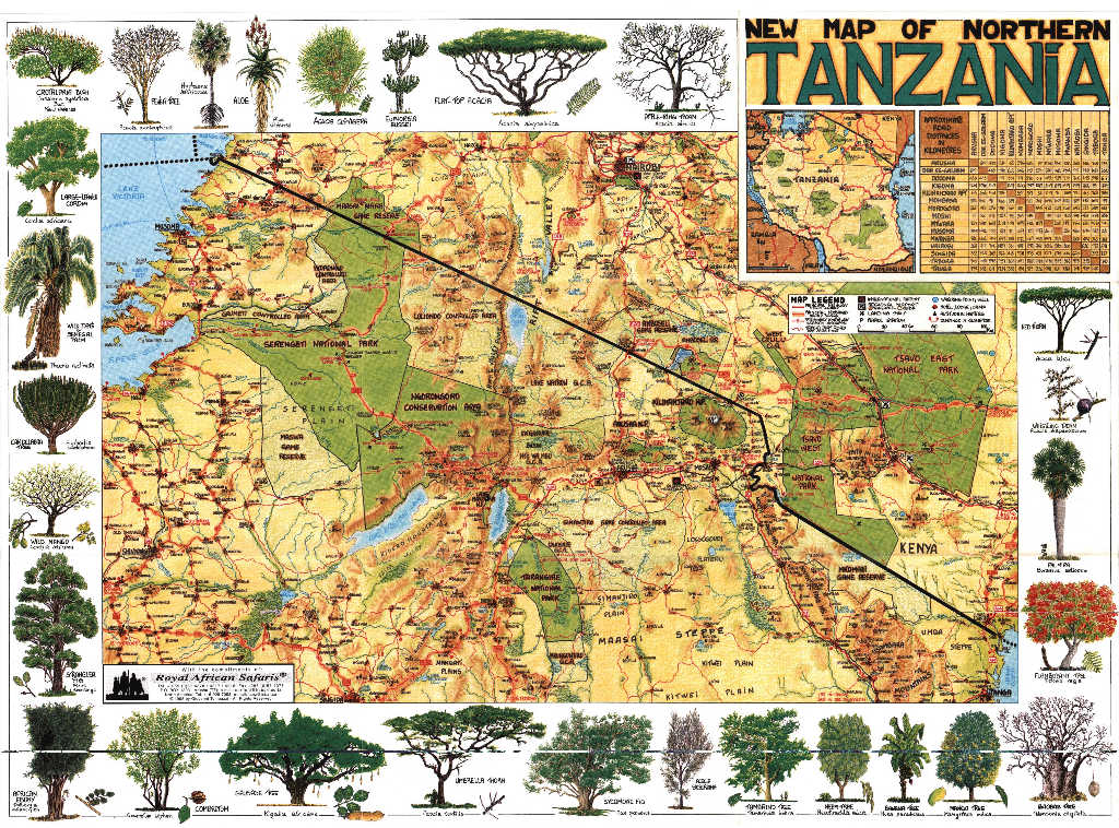  Tanzania National Parks Map