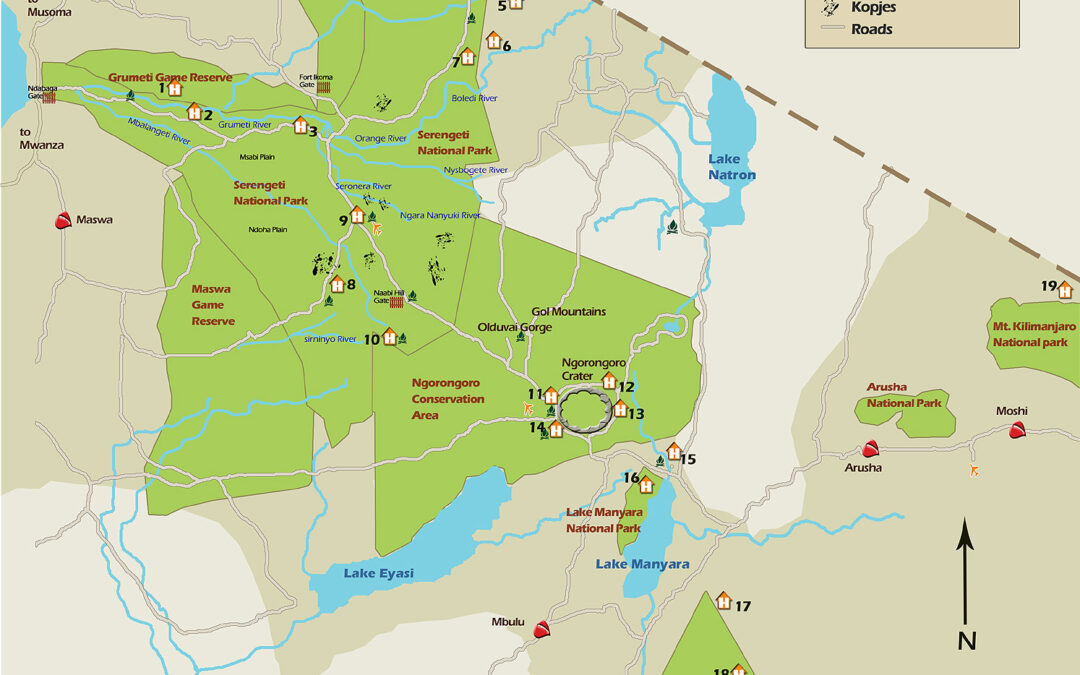 Tanzania Parchi Mappa